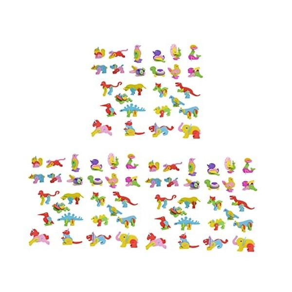 ibasenice 78 Pièces Avions en Mousse Jouets Déveil Scie Sauteuse Jouet Casse-tête danimaux 3D Puzzle