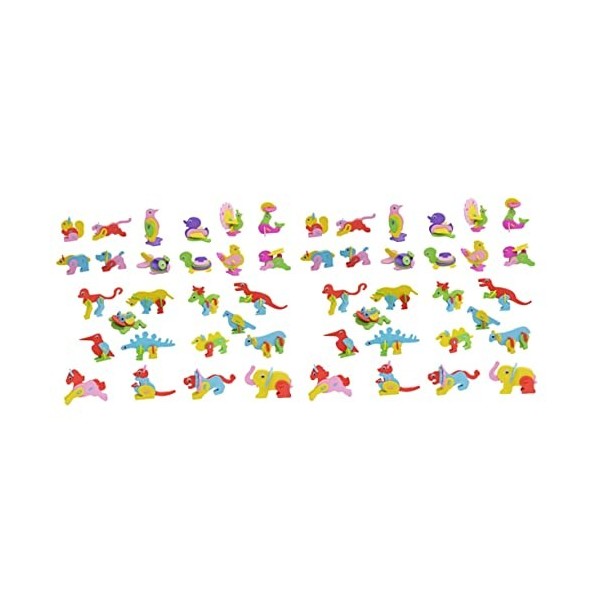 ibasenice 78 Pièces Avions en Mousse Jouets Déveil Scie Sauteuse Jouet Casse-tête danimaux 3D Puzzle