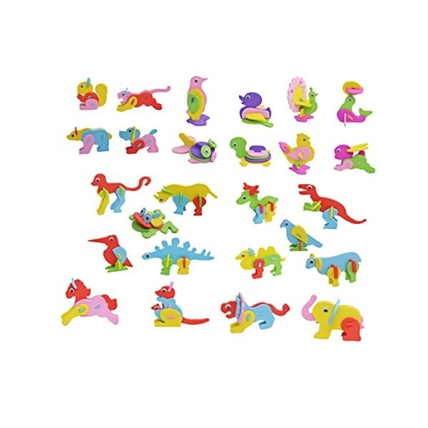 ibasenice 78 Pièces Avions en Mousse Jouets Déveil Scie Sauteuse Jouet Casse-tête danimaux 3D Puzzle