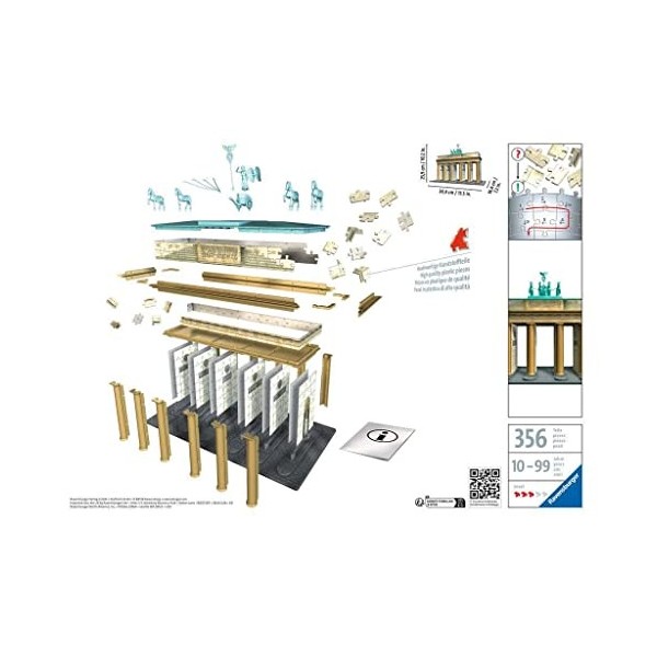 Ravensburger - Puzzle - 3D - La porte de Bradenburg