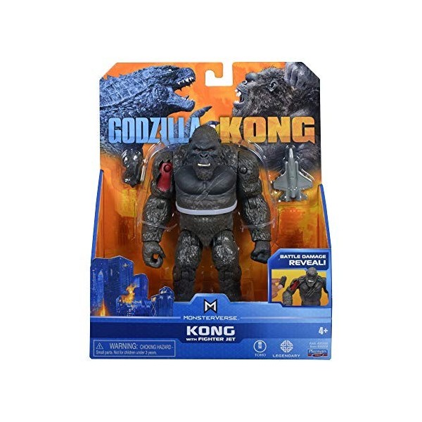 Monsterverse MNG01510 Figurine de Godzilla vs Kong - 15,2 cm - Kong de la terre creuse avec avion de combat