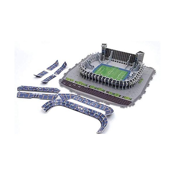 CMO Stade 3D Puzzle， Modèle du Stade Real Madrid Bernabeu Puzzle Puzzle Bricolage Souvenir 14 "X 14" X 4 " 