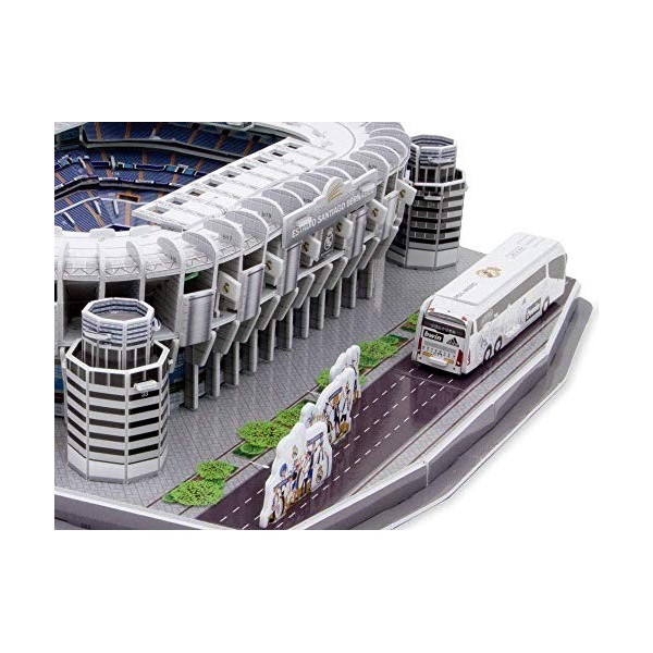 CMO Stade 3D Puzzle， Modèle du Stade Real Madrid Bernabeu Puzzle Puzzle Bricolage Souvenir 14 "X 14" X 4 " 