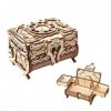 KaAfaL Puzzle en Bois 3D Boîte au trésor mécanique - Modèle dassemblage de Casse-tête éducatif - Cadeau for garçons Filles A