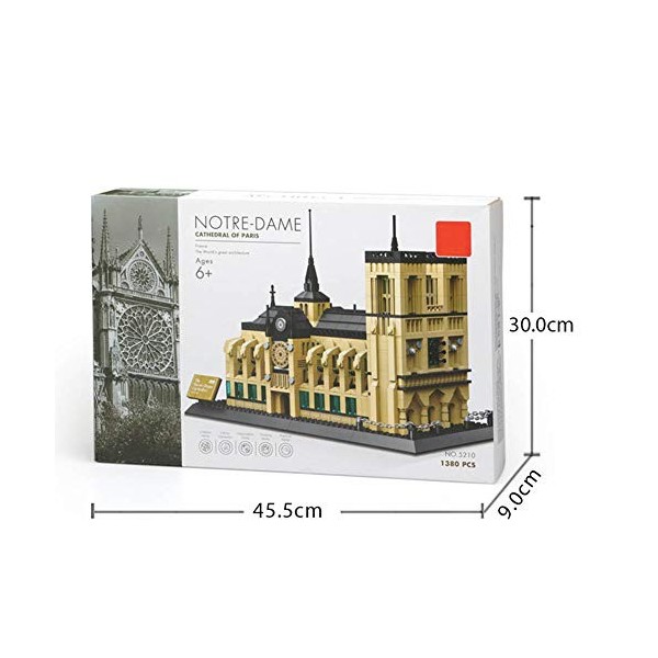 Wumudidi Puzzle 3D darchitectures, décoration de Puzzle de modèle de Notre Dame De Paris CS 1380pcs