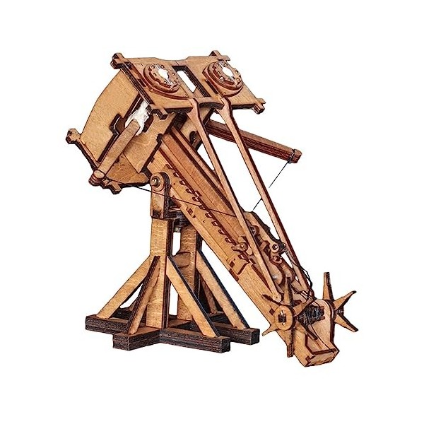 SUNDARE 3D Puzzle Bois, Chariot dépoque Puzzle 3D Adulte Maquettes, Lance-Pierre Rebondissant DIY Cadeaux de Loisirs Créatifs