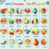 Syhood Lot de 24 casse-tête pour enfants et adultes - Jeu de puzzle 3D en plastique à emboîter - Cube, balle, baril, jouets é