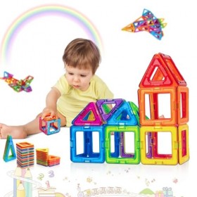 JinkySier 35 pcs Bloc de Construction Magnétiques, Jeux de Construction Magnétique Jouet, Blocs Jeux pour Enfants, Jouet Jeux