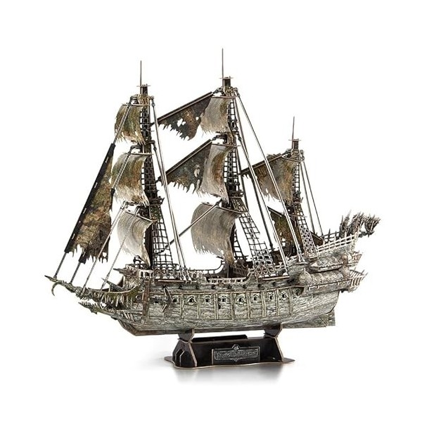 NogrAx Kits de puzzle 3D à faire soi-même - Modèle en bois - Boîte à construire avec style bateau pirate, cadeaux pour adulte