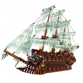 PODI Bateau Pirate Médiéval Blocs de Construction, 3658pièces Navire dhorreur Médiéval Jouet de Construction Compatible avec 