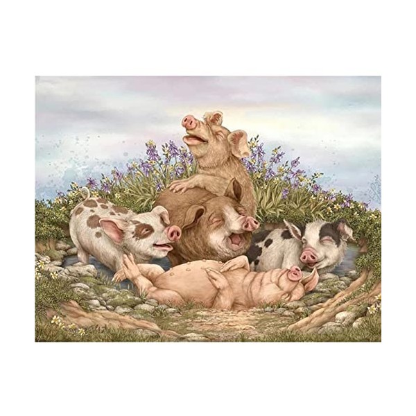 Puzzle 3D 1500 p - pig,1500 Puzzle 3D Abstrait Salon Décoration De La Maison Cadeau le fini mesure 87 x 57 cm une fois termin