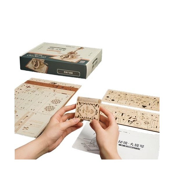 Puzzle en Bois 3D Modèle Violon Capriccio Bricolage Cadeau danniversaire Noël pour Garçons Filles Bloc Construction Musical 