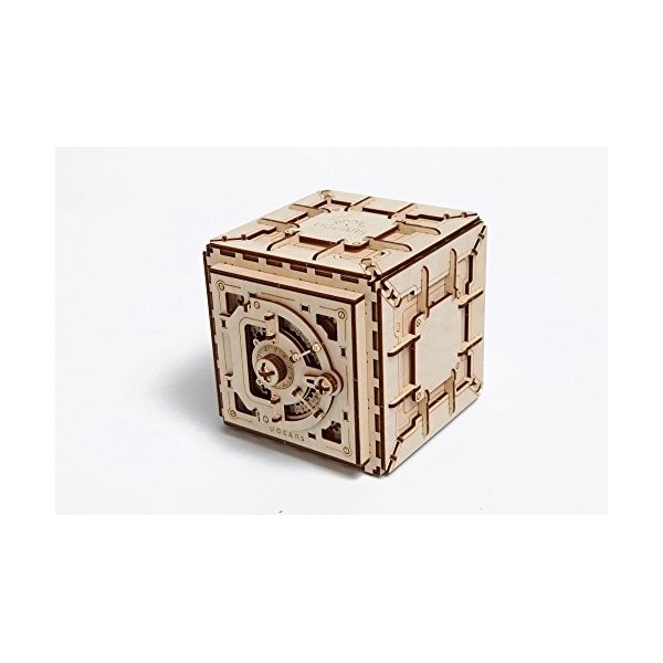 Ugears Modèle de Coffre-Fort en Bois Puzzle 3D Mécanique à Monter soi-même | Fonctionnel, Design/Coffre-Fort avec Serrure à