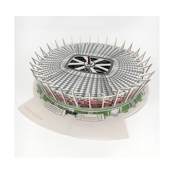 FMO 3D Puzzles Modèle de Stade, Stade de Narodowy, Adulte Jouets Cadeau, 10,2 × 11,4 × 2,8 Pouces