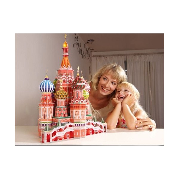 St. Basils Cathedral - World Great Architecture - 173 Pieces BIG SIZE 3D Puzzle - Cubic Fun Series japan import 