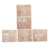 Vaguelly 3 Pièces en Bois Puzzle Bois 3D Assemblée Jigsaw Stéréoscopique Puzzle Mécanique Puzzles pour LAssemblage Puzzle St