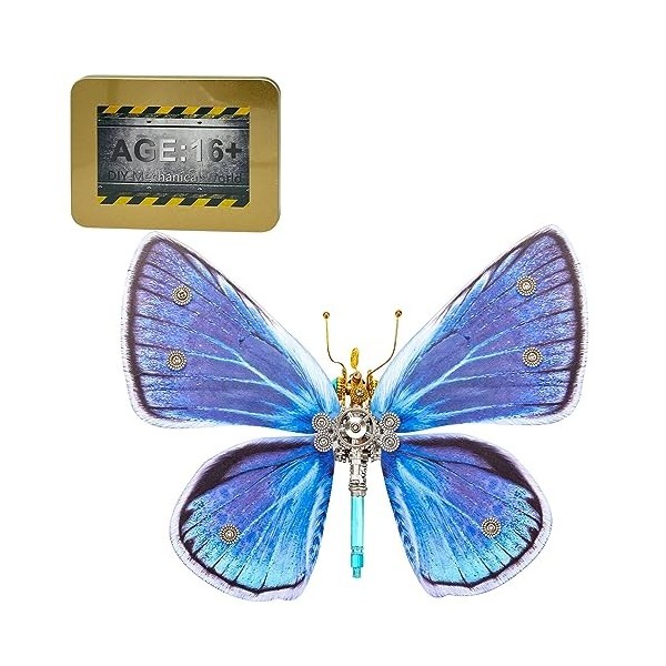 GOUX Puzzle 3D - Kit de modélisation - Puzzle papillon 3D en métal - Pour adultes - Modèle 3D - Cadeau dornement DIY - Avec 