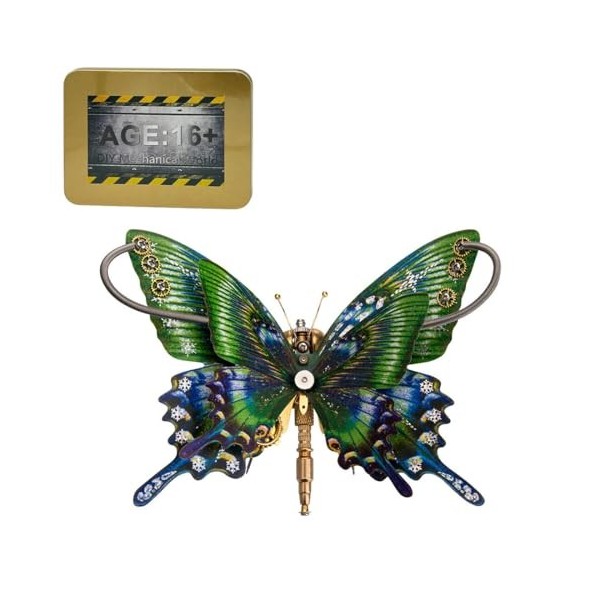 GOUX Puzzle 3D - Kit de modélisation - Puzzle papillon 3D en métal - Pour adultes - Modèle 3D - Cadeau dornement DIY - Avec 