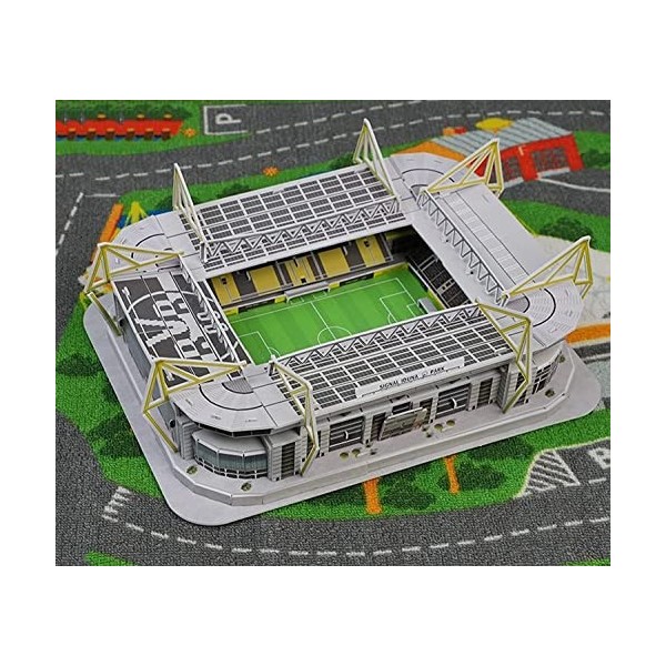 ADovz Puzzle 3D, modèle de Terrain de Football, Puzzle 3D du Stade Iduna Signal Park, réplique DIY du Stade Westfalen, Dortmu