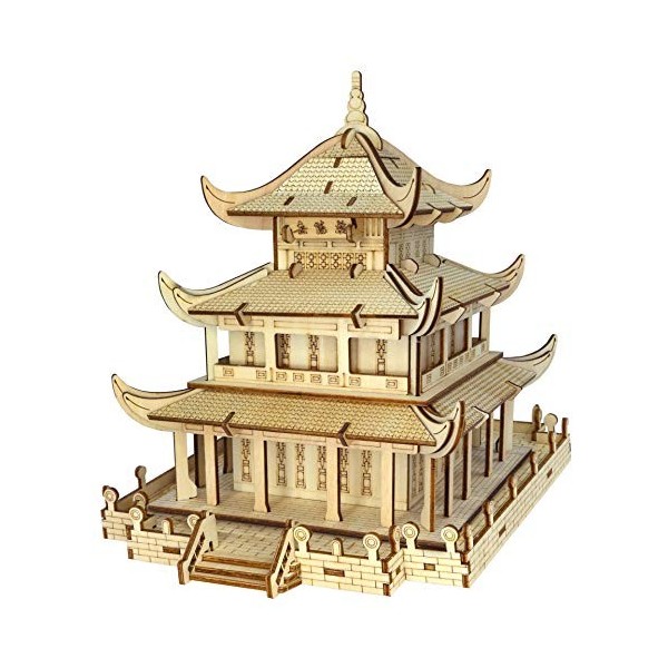 SHPEHP Puzzles 3D pour Adultes et Enfants, Kits de Construction de modèles darchitecture en Chine comme Cadeaux de Puzzle de