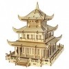 SHPEHP Puzzles 3D pour Adultes et Enfants, Kits de Construction de modèles darchitecture en Chine comme Cadeaux de Puzzle de