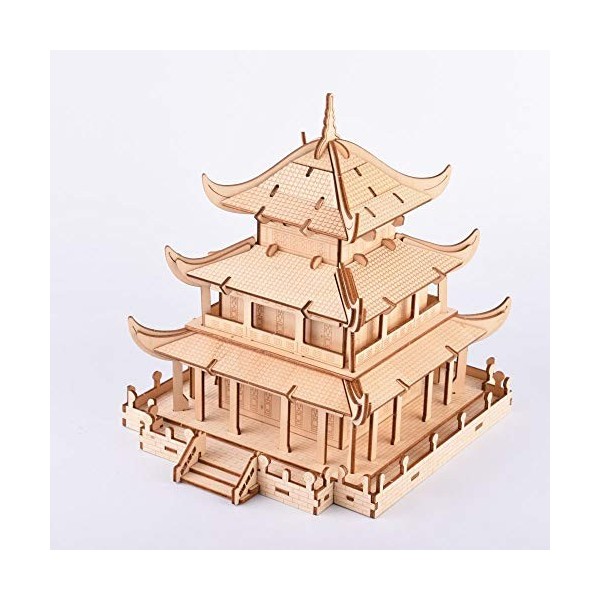 SHPEHP Puzzles 3D pour Adultes et Enfants, Kits de Construction de modèles darchitecture en Chine comme Cadeaux de Puzzle de