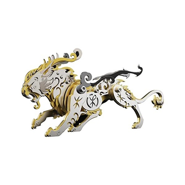 TYFUN Puzzle 3D en Metal pour Adulte,92pièces Kit de Tigre Bian Bêtes Anciennes Chinoises Mécaniques Puzzle en Métal 3D, Modè