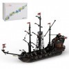 SRYC MOC-36789 Briques de construction de bateau pirate médiéval - 1411 blocs de serrage - Bateau médiéval MOC - Compatible a