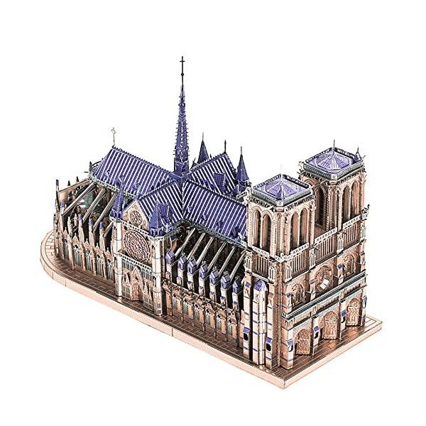 LWKBE 3D Puzzle pour Adultes Movable Notre Dame de Paris Church Modèle Kits Grand défi Cathédrale Française Cathédrale Brain 