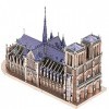 LWKBE 3D Puzzle pour Adultes Movable Notre Dame de Paris Church Modèle Kits Grand défi Cathédrale Française Cathédrale Brain 