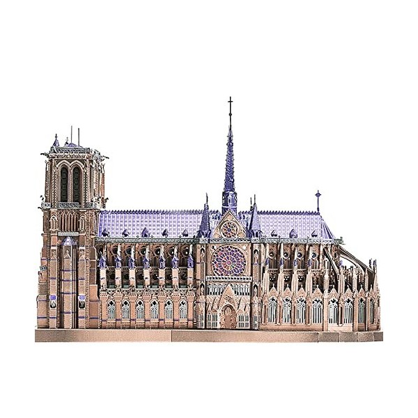 LWKBE 3D Puzzle pour Adultes Movable Notre Dame de Paris Church Modèle Kits Grand défi Cathédrale Française Cathédrale Brain 