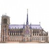 LWKBE 3D Puzzle pour Adultes Movable Notre Dame de Paris Church Modèle Kits Grand défi Cathédrale Française Cathédrale Brain 