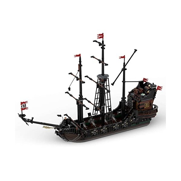 SRYC MOC-36789 Briques de construction de bateau pirate médiéval - 1411 blocs de serrage - Bateau médiéval MOC - Compatible a