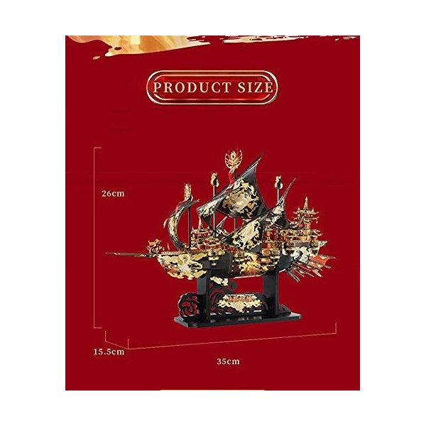 FUDAGJ Puzzle 3D Sky Ship avec des caractéristiques Chinoises Motif de Bricolage de Puzzle adapté aux Adultes de Plus de 14 A