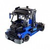 SRYC Jouet de camion technique - Modèle de construction - 808 pièces - MOC-61058 - Bleu - Jouet de camion - Kit créatif - Cad