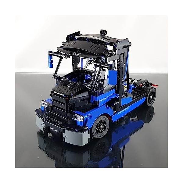 SRYC Jouet de camion technique - Modèle de construction - 808 pièces - MOC-61058 - Bleu - Jouet de camion - Kit créatif - Cad