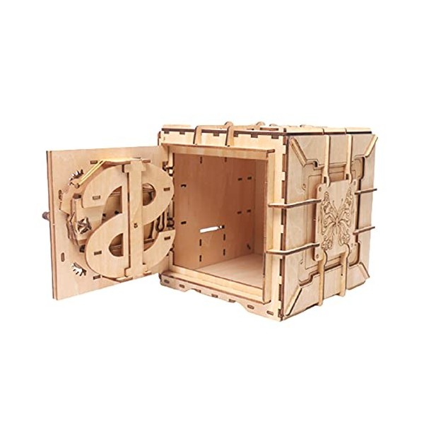 DIOUS Simulation des Jouets De Boîte De Chiffrement en Bois, Boîte De Puzzle 3D Casse-Tête, Modèle De Montage Créatif Cadeau,