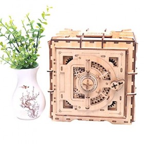 DIOUS Simulation des Jouets De Boîte De Chiffrement en Bois, Boîte De Puzzle 3D Casse-Tête, Modèle De Montage Créatif Cadeau,