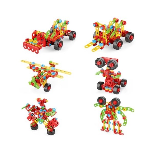 NOOLY 288 Pièces Jouet De Puzzle De Construction Créatif pour Garçons Et Filles De 3 Ans Et Plus NLSJM-01