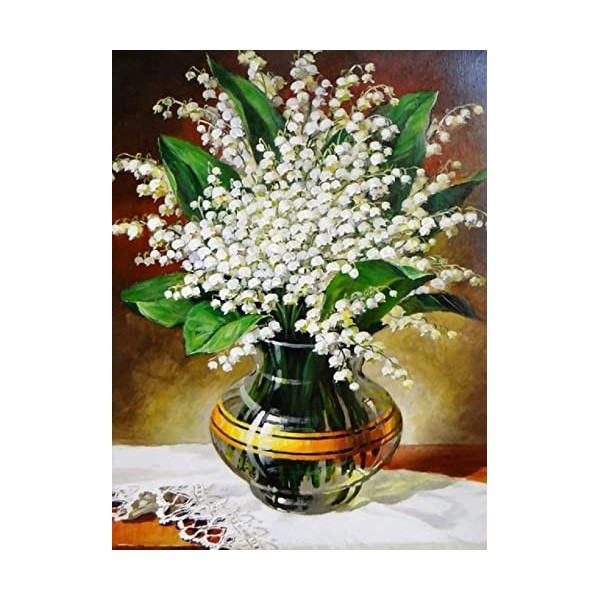 Puzzle en Bois Lily of the valley,1500 3D Puzzle Coloré Jeu DIntelligence De lart De La Décoration Moderne Jeu Cadeau Uniqu