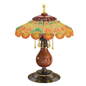 Beberlu Construction de Lampe de Table en Bois avec lumières LED, 804pcs rétro Lumières Bloc Jouet, Creative Bricolage Home D