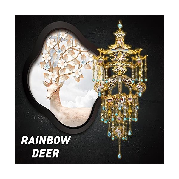 Piececool Puzzle 3D en Metal pour Adulte- Rainbow Deer Maquette Metal DIY Maquette et Modélisme Puzzle Métal Cadeaux Créatifs