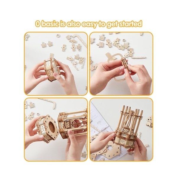 Dinntty Puzzle en Bois 3D Kit de modèle darchitecture de Villa Puzzle à Assembler soi-même Kit de modèle darchitecture pour