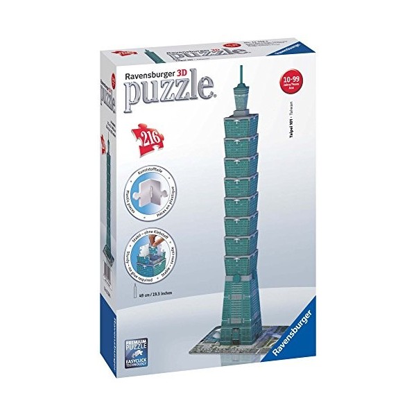 Ravensburger - 12558 - Puzzle 3D - Puzzleball Building 216P - Taipei