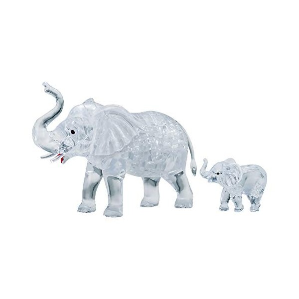 HCM Kinzel Crystal Puzzle 59176 3D Couple déléphants 46 pièces