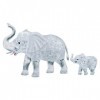 HCM Kinzel Crystal Puzzle 59176 3D Couple déléphants 46 pièces