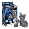 Original 3D Crystal Puzzle - Cat & Kitten Black