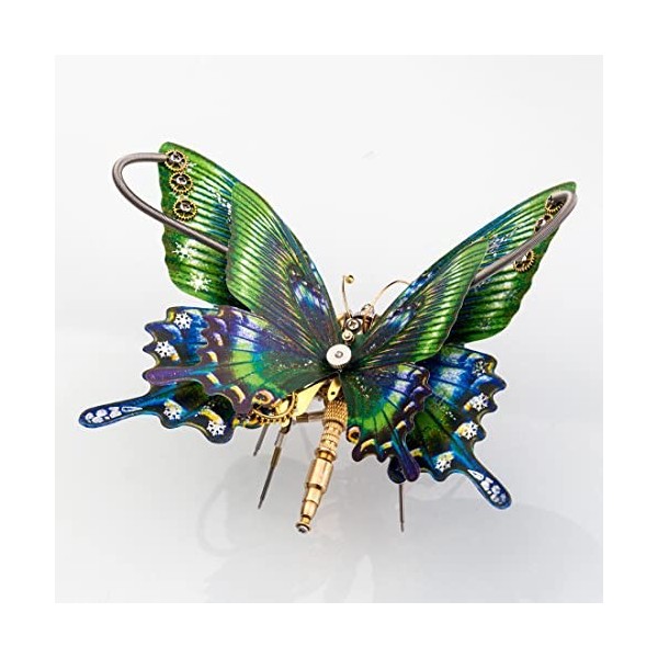 JoyMate Butterfly Puzzle 3D en métal pour adultes, puzzle mental steampunk, kit de modélisme, bricolage mécanique insecte puz