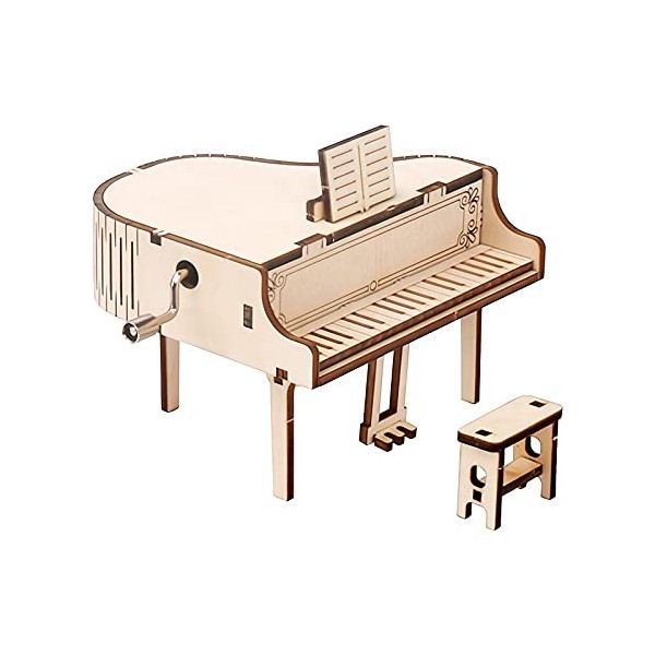 Hand Craft Puzzle 3D en bois pour enfants et adultes Piano 