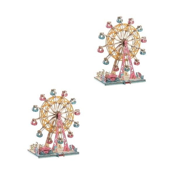 ibasenice 2 Pièces Énigmes Scie Sauteuse Casse-tête 3D Puzzle 3D en Bois Enfant Cadeau Bambou